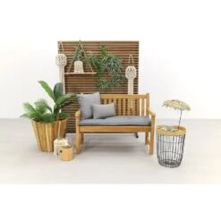 VDG Teak Houten Tuinbank Bison - 120 Cm 19 VDG Teak Houten Tuinbank Bison - 120 Cm -Beliani Winkel 21f7e991070e4513b8d25db9e35b9427