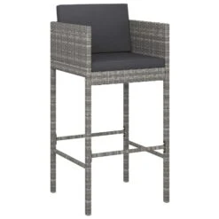 VidaXL - Tuinbarset - Grijs - Poly Rattan - 5 Stuks - Met Kussens 12 VidaXL - Tuinbarset - Grijs - Poly Rattan - 5 Stuks - Met Kussens -Beliani Winkel 22a7b09b6a574982ae7dc5cbefd569b1