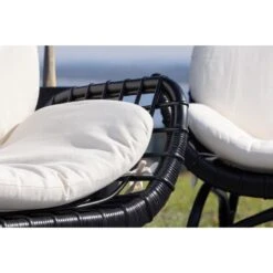 Svea - Hugo Outdoor Loungestoel - Wicker - Zwart -Beliani Winkel 239d85296eee43f583a6a9106c5cf64c
