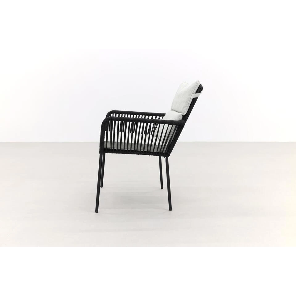 Teresa Dining Rope Tuinstoel - Black 4 Teresa Dining Rope Tuinstoel - Black - Afbeelding 4