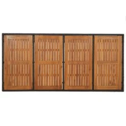 VidaXL - Tuintafel Met Houten Blad - Zwart - Poly Rattan - 190 X 90 X 75 Cm -Beliani Winkel 24125bdcc2874c5faa207c3122664e14