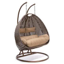 Merkloos HOME DELUXE Hangstoel TWIN Bruin Met Regenhoes -Beliani Winkel 249d3c18deb14593b4b08d3f5ba3ceb6