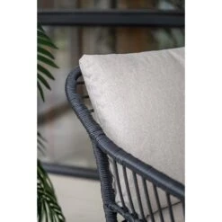 Set Van 4 - Garden Impressions Margriet Tuinstoel - Zwart/Zand -Beliani Winkel 251d114d06be4336bdfc149778467a85