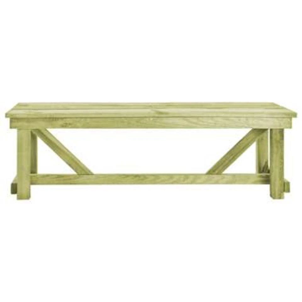 VidaXL - Bank - Bruin - Geïmpregneerd Grenenhout - 140 X 38 X 45 Cm 2 VidaXL - Bank - Bruin - Geïmpregneerd Grenenhout - 140 X 38 X 45 Cm - Afbeelding 2