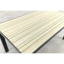 VDG Nola Tuintafel 160x90 Cm. - Antraciet/Houtlook 15 VDG Nola Tuintafel 160x90 Cm. - Antraciet/Houtlook -Beliani Winkel 25e6495566b84dd3bb546179a2921b73