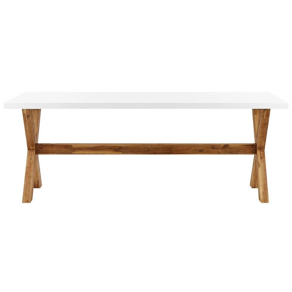 Beliani Eettafel OLBIA - Wit Vezelcement 4 Beliani Eettafel OLBIA - Wit Vezelcement - Afbeelding 4