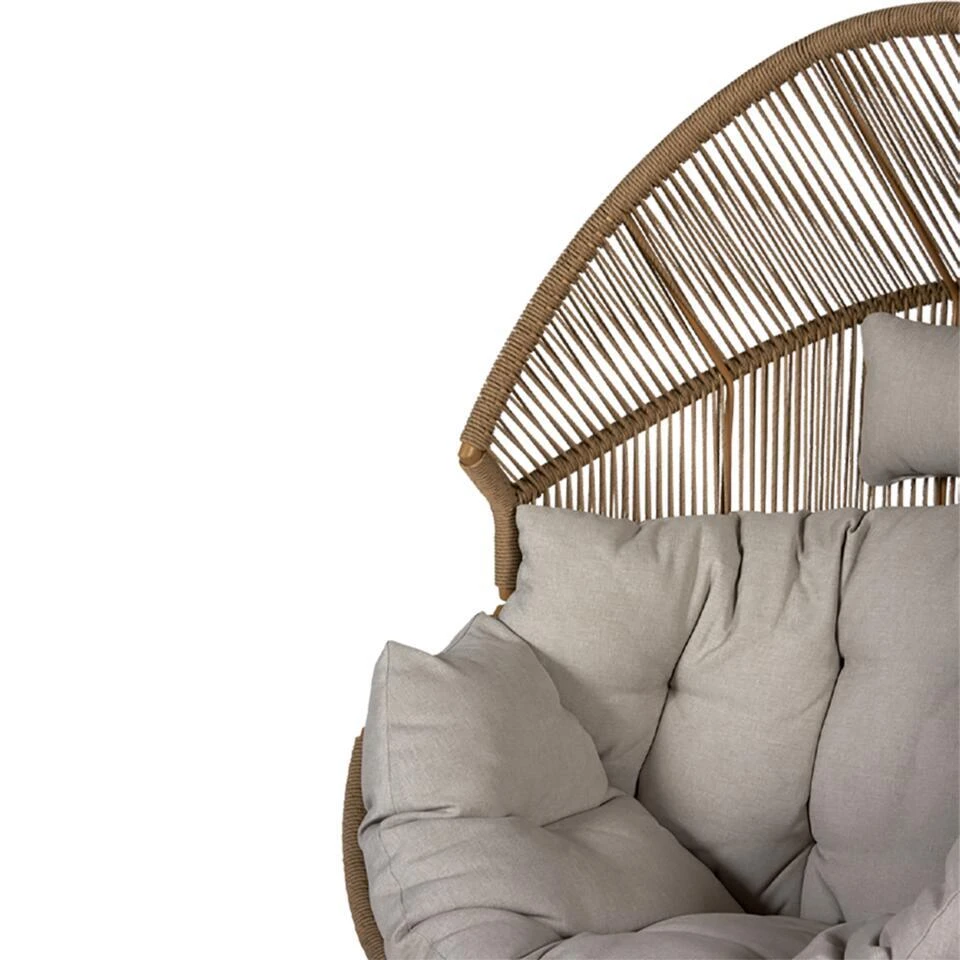 Lisomme Ayla Rattan Tuin Loungestoel Beige - Met Zitkussens 3 Lisomme Ayla Rattan Tuin Loungestoel Beige - Met Zitkussens - Afbeelding 3