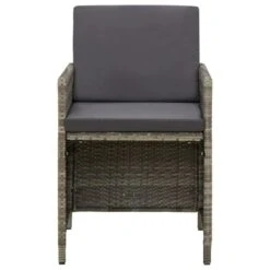 VidaXL - Buitenstoel - Grijs - Poly Rattan - 4 Stuks -Beliani Winkel 2693d412e44f4eb8bd7212a66966d685