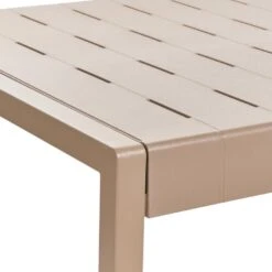 BARTICA - Tuintafel - Bruin - 154 X 84 Cm - Synthetisch Materiaal -Beliani Winkel 26a674189ca549e888d3e54adf634dc3