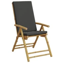 VidaXL - Inklapbaar Tuinstoelen - Kussens - Bruin - Bamboe - 2 Stuks -Beliani Winkel 271c05e704744402b058ffcb5d82c285