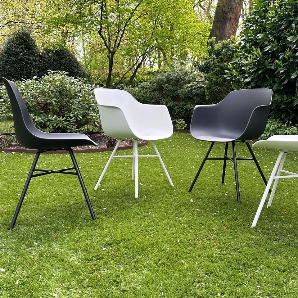 Nolon Noa-Puk Kunststof Wit - Zwart Onderstel 6 Nolon Noa-Puk Kunststof Wit - Zwart Onderstel - Afbeelding 6