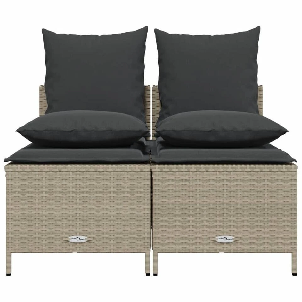 VidaXL - Loungeset - Grijs - Poly Rattan 3 VidaXL - Loungeset - Grijs - Poly Rattan - Afbeelding 3