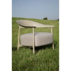 Housecraft Vita Lounge Stoel/ Tuinstoel Beige -Beliani Winkel 290b515457d44fa4912e72eb977843b3