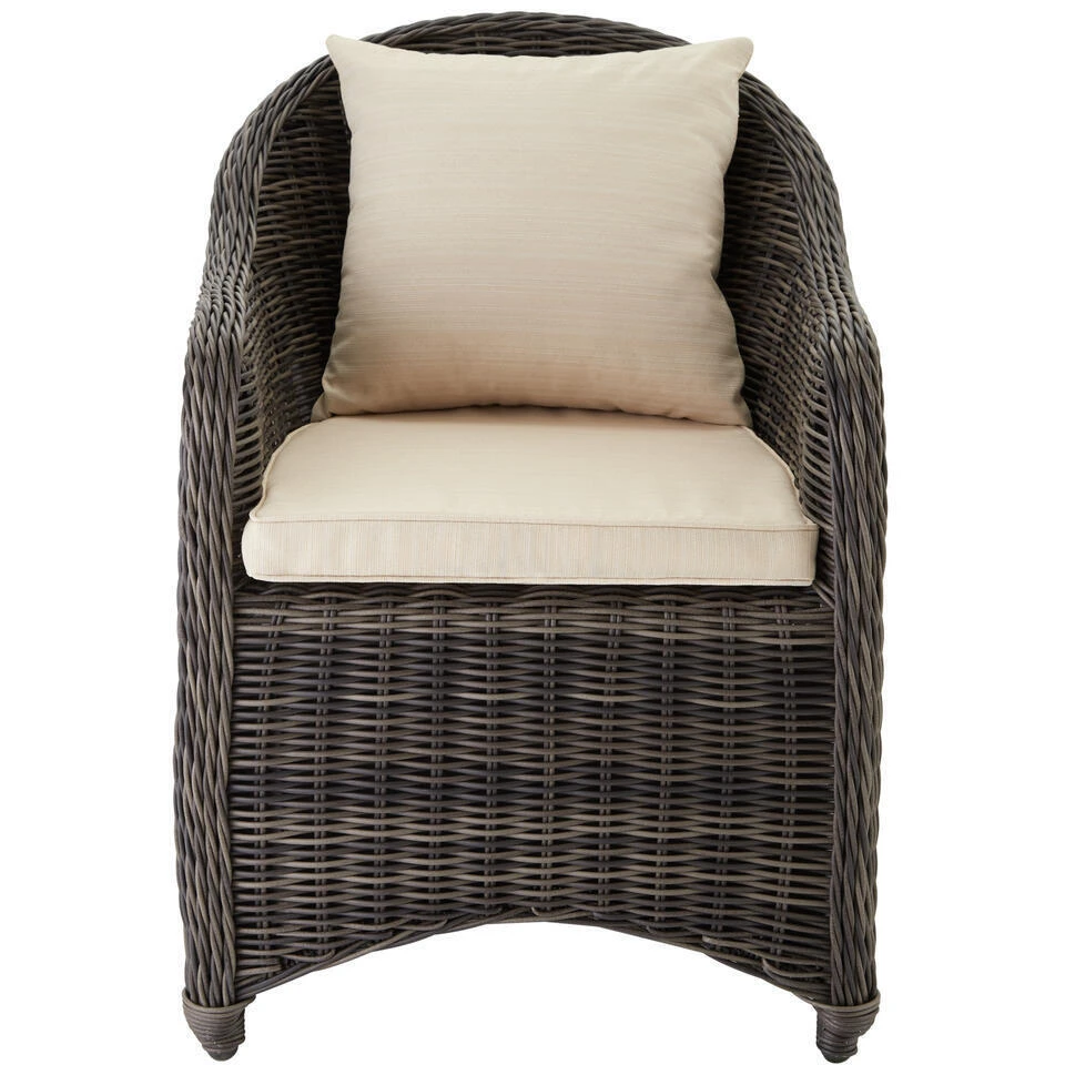 TecTake® Set Van 4 Wicker Stoelen - Weerbestendig Met Kussens - Grijs 8 TecTake® Set Van 4 Wicker Stoelen - Weerbestendig Met Kussens - Grijs - Afbeelding 8