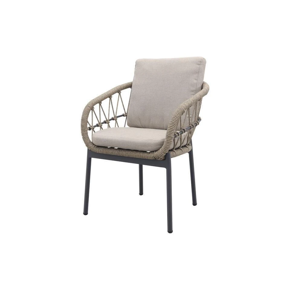 VDG Set Van 4 - Julia Dining Tuinstoel - Antraciet 2 VDG Set Van 4 - Julia Dining Tuinstoel - Antraciet - Afbeelding 2