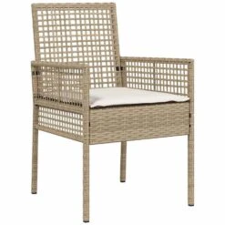 VidaXL - Tuinstoel - Beige - Poly Rattan - 53 X 60 X 85cm -Beliani Winkel 2a3bbc6179e14cddaba11fae7b0f11d9