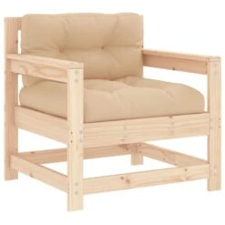 VidaXL - Tuinstoelen - Bruin - Grenenhout - 2 Stuks - Met Kussens -Beliani Winkel 2aa97e3c825b44699be499fbe834a221