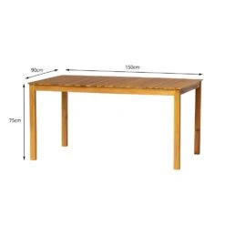 Tafel Voor Binnen En Buiten, 6 Personen, In Acacia -Beliani Winkel 2ac4ee2a307242798416be1763915add