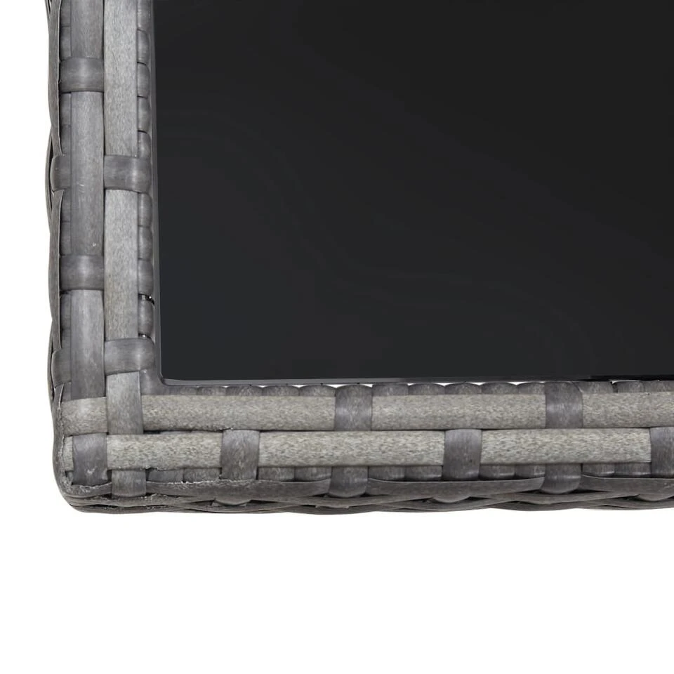 VidaXL - Tuintafel - Grijs - Poly Rattan - 80 X 80 X 74 Cm 5 VidaXL - Tuintafel - Grijs - Poly Rattan - 80 X 80 X 74 Cm - Afbeelding 5