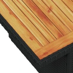 VidaXL - Tuintafel - Zwart - Poly Rattan En Acaciahout - 100x55x73 Cm -Beliani Winkel 2c5190aa11c3451785b96b862c7a2683