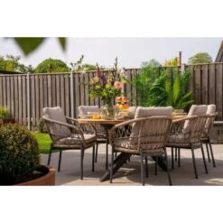 VDG Set Van 6 - Julia Dining Tuinstoel - Antraciet -Beliani Winkel 2d19398b387f445fb8a4b88468341ebc 1