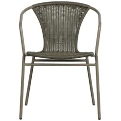 WOOOD Weston Stoelen Buiten - Rattan/Metaal - Jungle - Set Van 4 -Beliani Winkel 2da199c820c84b938dda07d860352002