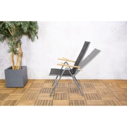 Sens-Line - Pisa Verstelbare Stoel - 65x62x110 - Aluminium -Beliani Winkel 2df2f88282b849a79eb4cdd5391e90cc