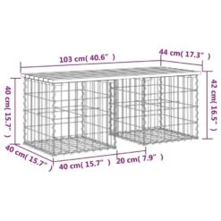VidaXL - Tuinbank Schanskorfontwerp - Massief Grenenhout - 103x44x42 Cm -Beliani Winkel 2e239cd75c3c40a097e0f7af5fda128f
