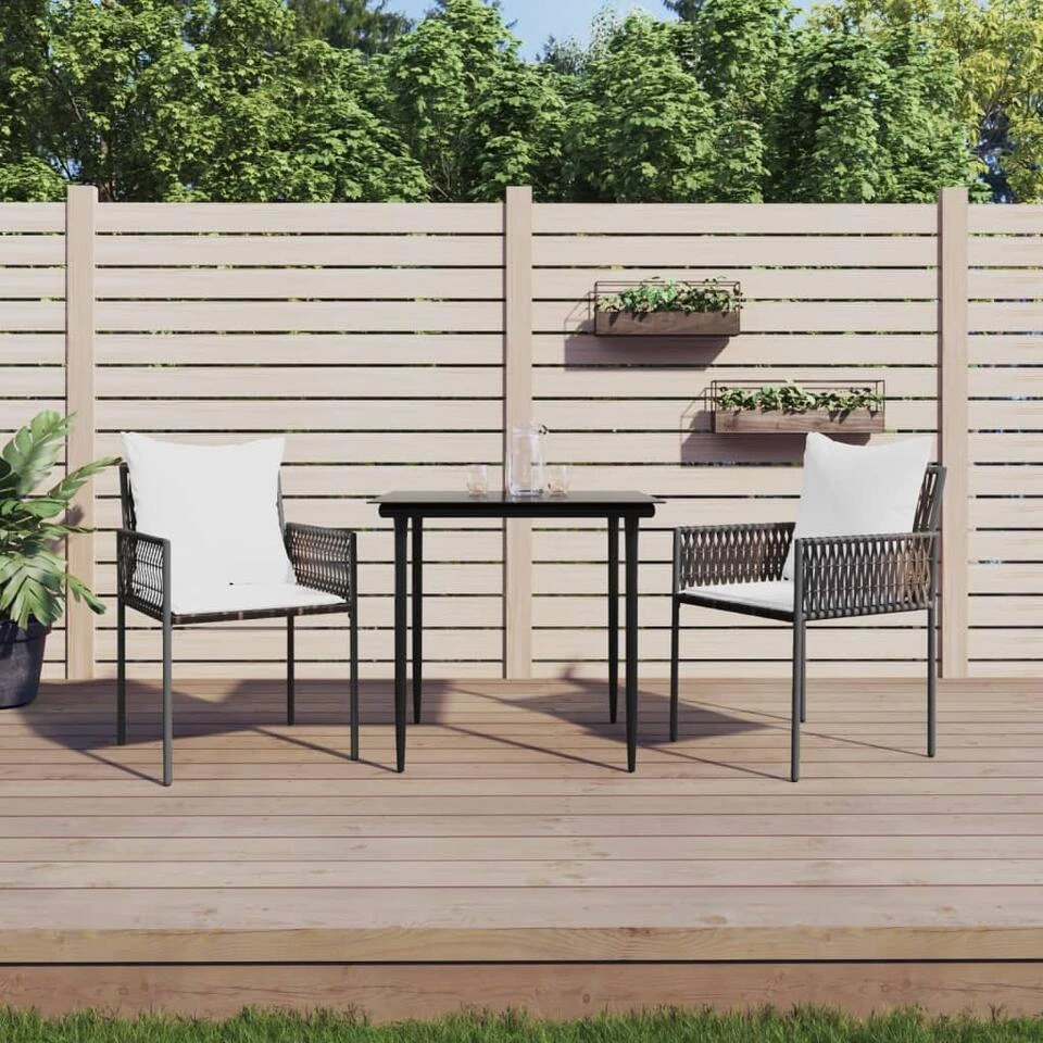 VidaXL - Tuinstoelen Met Kussens - Bruin - Poly Rattan - 2 Stuks - 54x61x83 Cm 2 VidaXL - Tuinstoelen Met Kussens - Bruin - Poly Rattan - 2 Stuks - 54x61x83 Cm - Afbeelding 2