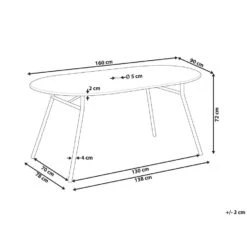 Beliani Tuintafel CALVI - Blauw Staal 6 Beliani Tuintafel CALVI - Blauw Staal -Beliani Winkel 2f540322f43d4635a548dfecbf9c509b