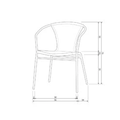 WOOOD Weston Stoelen Buiten - Rattan/Metaal - Jungle - Set Van 4 -Beliani Winkel 2f65b1a916ec4ca1b3662233a5e34c1c