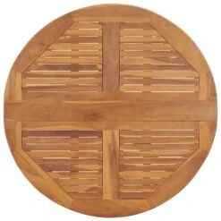 VidaXL - Tuintafel Inklapbaar - Bruin - Massief Teakhout - Ø 90x75 Cm -Beliani Winkel 2f8ec4682c4746de991ad2fc5b2e26c1