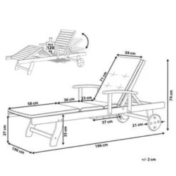 Beliani Tuinligstoel TOSCANA - Blauw Acaciahout 6 Beliani Tuinligstoel TOSCANA - Blauw Acaciahout -Beliani Winkel 2f96bf3a5ccc458dba61c6331b7ce85d
