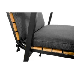 Sens-Line - Dexter Tuinstoel - Zwart - Acaciahout - Set Van 4 -Beliani Winkel 2fa57dfd64524f23b222285aaff93417