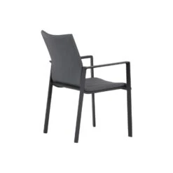 Tuinstoel Stapelbaar Aluminium/textileen Grijs-antraciet Lifestyle Garden -Beliani Winkel 30b7ce5981f540c99385b8b5e17b70f1