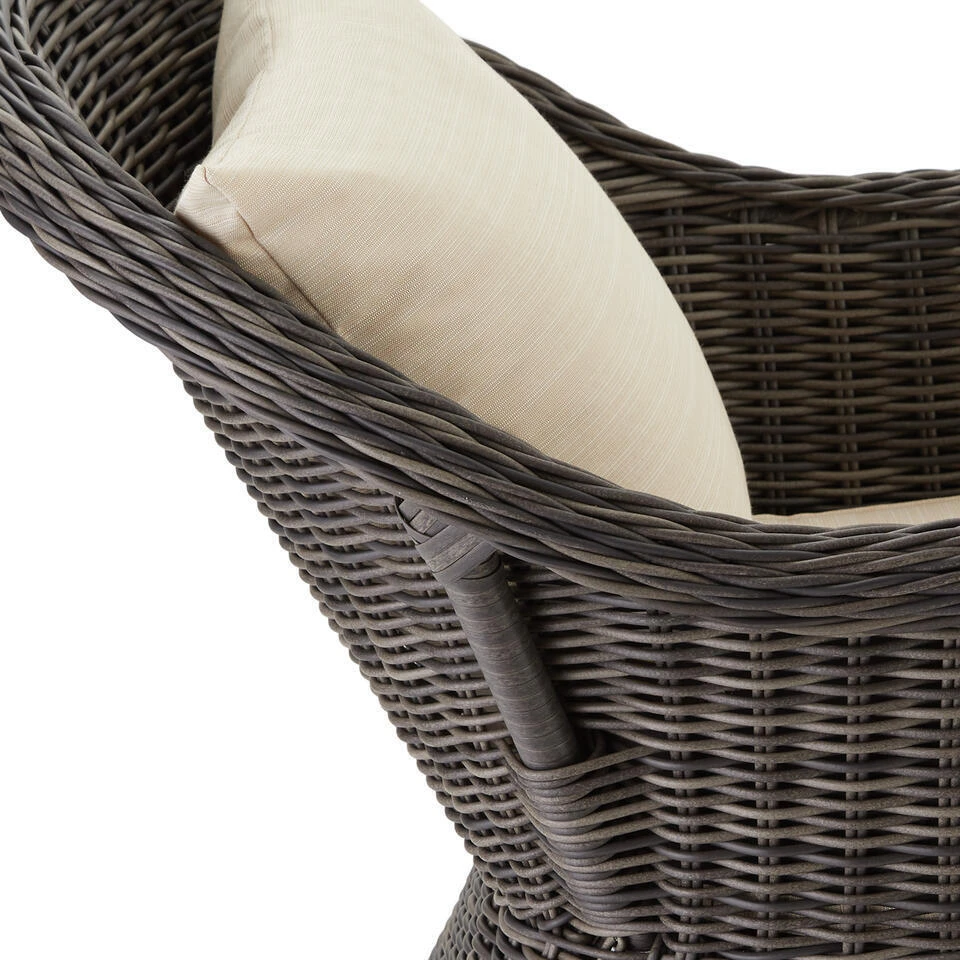 Tectake® - 2 Luxe Wicker Stoelen - Fauteuils - Zachte Kussens - Grijs - 403682 6 Tectake® - 2 Luxe Wicker Stoelen - Fauteuils - Zachte Kussens - Grijs - 403682 - Afbeelding 6