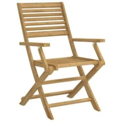 VidaXL - Tuinstoelen - Inklapbaar - Bruin - Acaciahout - 4 Stuks -Beliani Winkel 32f05dedb49c472688b3545498bcc909