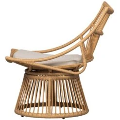 WOOOD Fauteuil Alatna - Wicker - Naturel - 80x64x53 -Beliani Winkel 335295dcee194f6c9a9c28009e487490
