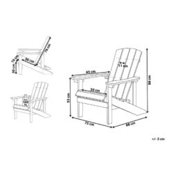 ADIRONDACK - Tuinstoel - Rood - Kunsthout -Beliani Winkel 34ab51e4b91e4834a23adee03ee9ed18