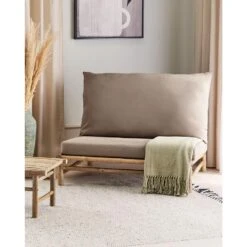 TODI - Fauteuil - Lichthout/Taupe - Bamboe 13 TODI - Fauteuil - Lichthout/Taupe - Bamboe -Beliani Winkel 351091b6c0214a45b36137cad5eef9c4