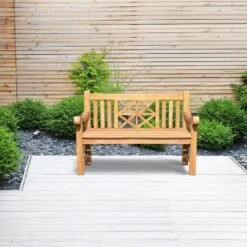 CLP Teakbank Florida 120 Cm -Beliani Winkel 35e991471b6b47538dd45b750a3487fa