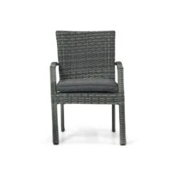 Tuinstoel Wicker Grijs-antraciet Domani Furniture Albergo -Beliani Winkel 36f6d6c9f4924742bbd252a5c1e9ec38