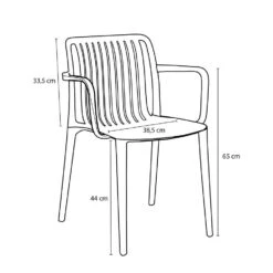 Mica Decorations Paloma Tuinstoel - Polypropyleen - Grijs -Beliani Winkel 37035460c9fe46e3aaad5745386d8389