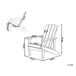 ADIRONDACK - Tuinstoel - Grijs - Kunsthout -Beliani Winkel 373c7acd6cbb49fb9ef537c85ce5a267