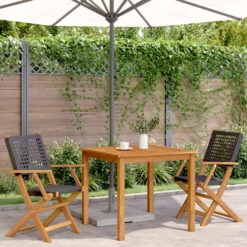 VidaXL - Tuinstoelen - Zwart - Acaciahout En Poly Rattan - 2 Stuks -Beliani Winkel 378d7580259c4e489e4f6b83c1abfe49