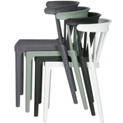 WOOOD Bliss Tuinstoelen - Kunststof - Jadegroen - Set Van 4 -Beliani Winkel 37ade62c6d36449d84c8fdcda3f3eaf0