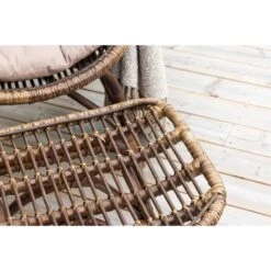 Svea - Leila Loungestoel - Donker Walnoot - Rattan -Beliani Winkel 37f3fe14d3dd4ba0aebbc752d7786f82