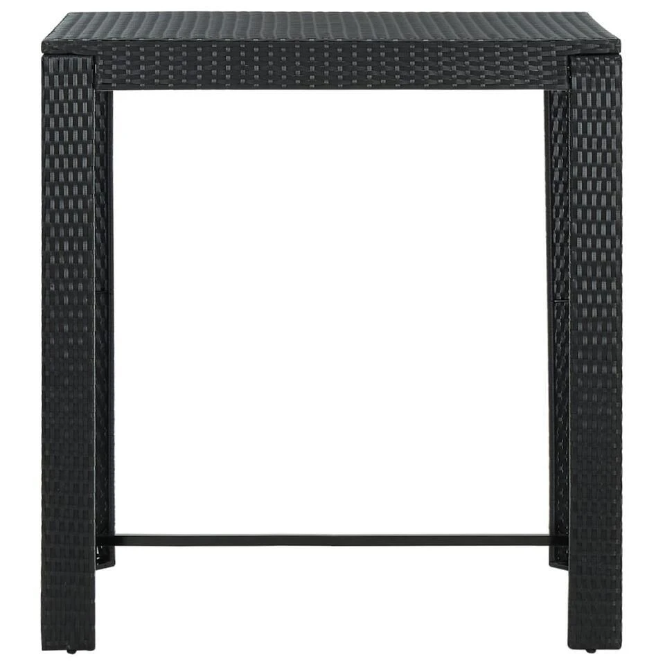 VidaXL - Tuinset - Zwart - Poly Rattan 5 VidaXL - Tuinset - Zwart - Poly Rattan - Afbeelding 5