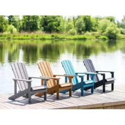 Beliani Tuinstoel ADIRONDACK - Lichte Houtkleur Kunsthout -Beliani Winkel 398dcd3adff443a8ae4204e47fc165ef