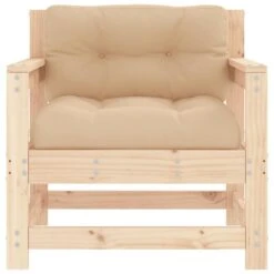 VidaXL - Tuinstoelen - Bruin - Grenenhout - 2 Stuks - Met Kussens -Beliani Winkel 3a2ea302515248bda1c032ba4e3e6608